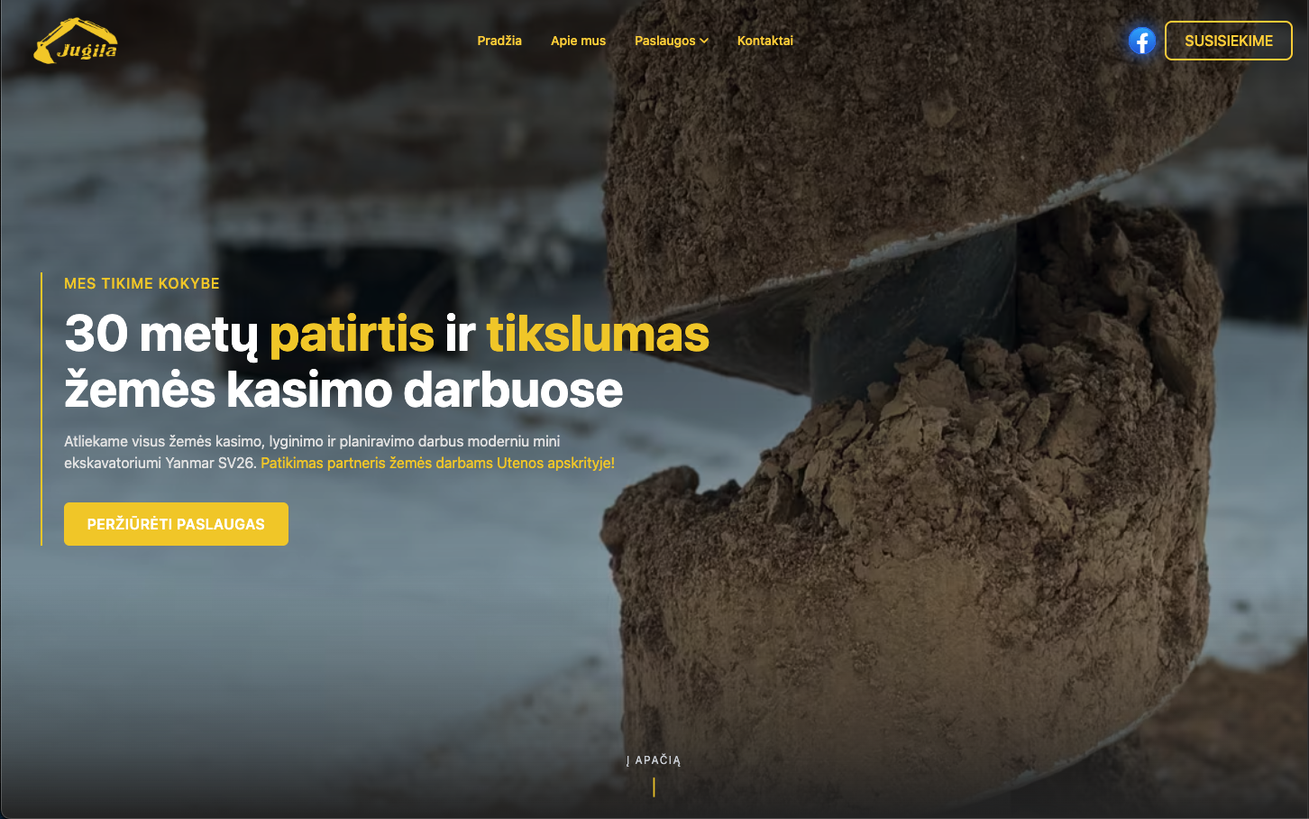jugila.lt svetainės ekrano nuotrauka